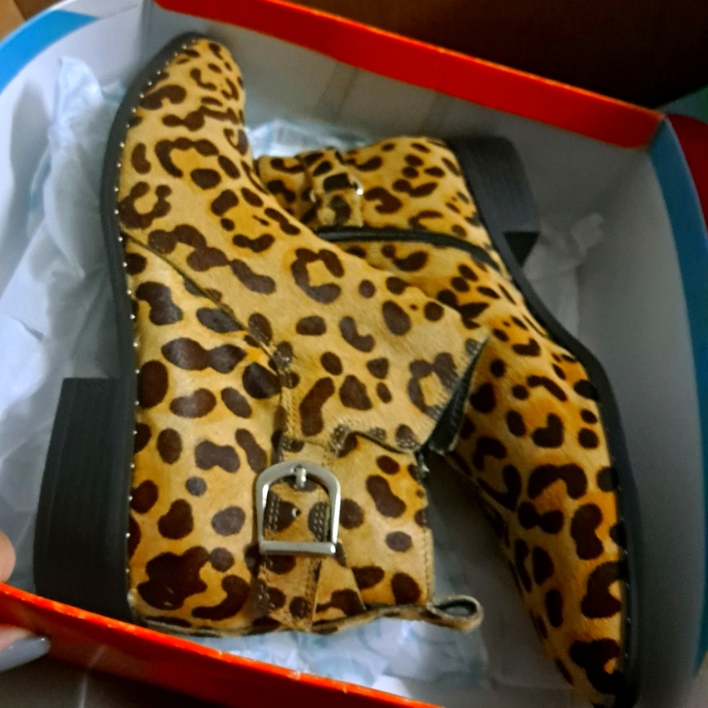 Leopard Print Ankle Boots